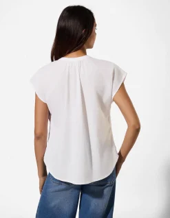Blusenshirt - einfarbig - weiß
