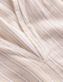 Blusenshirt - Streifen - beige