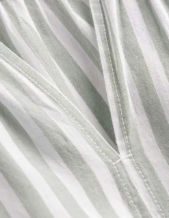 Blusenshirt - Streifen - hellgrün