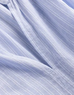 Blusenshirt - Streifen - hellblau