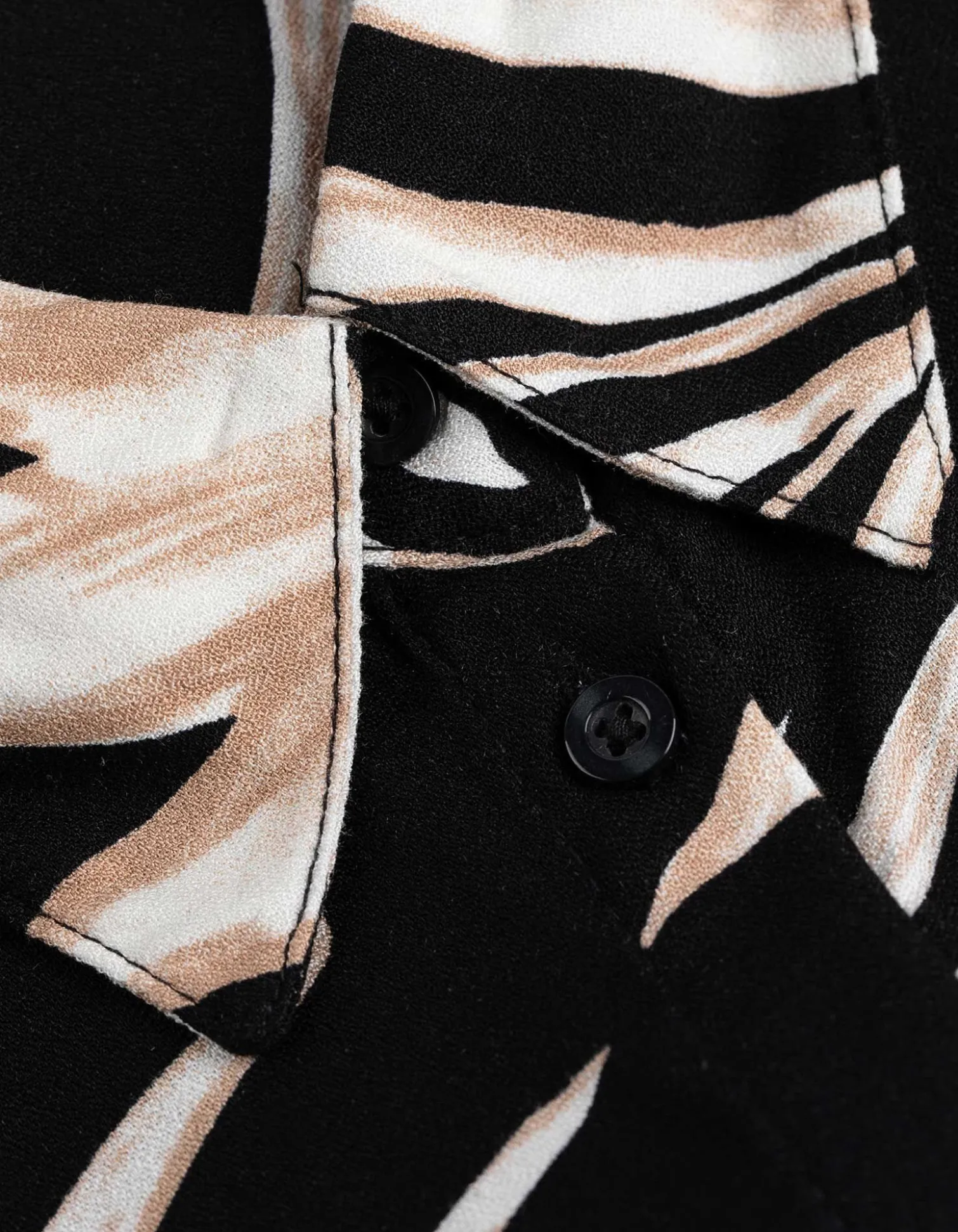 Blusentop - Allover-Print - schwarz
