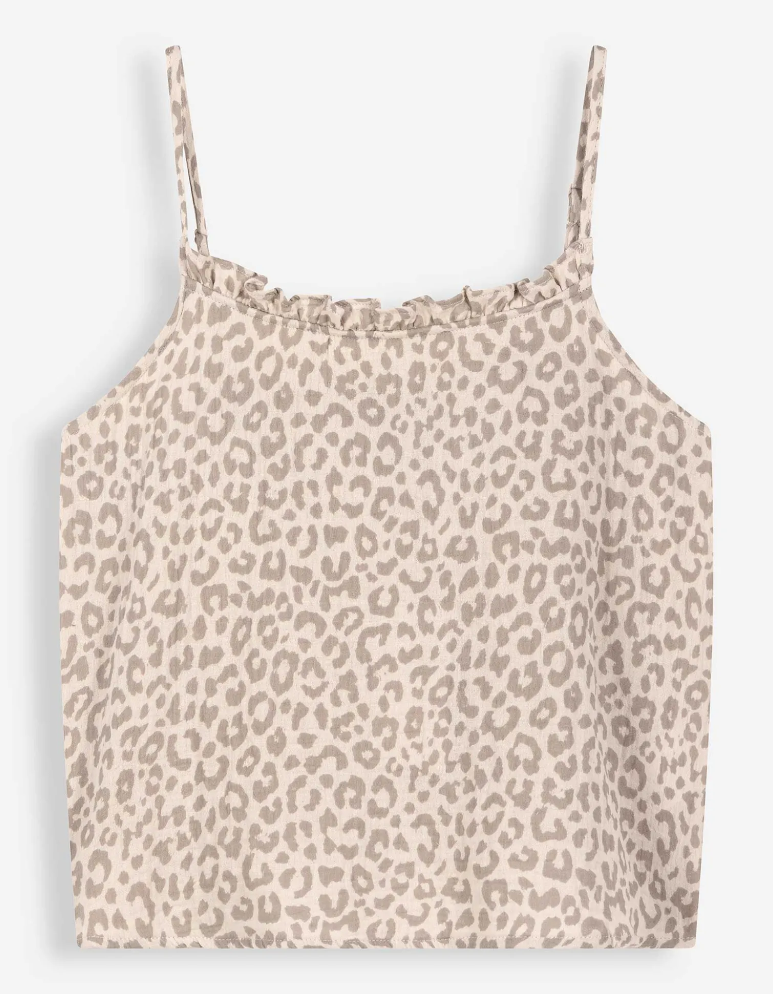 Blusentop - Allover-Print - beige