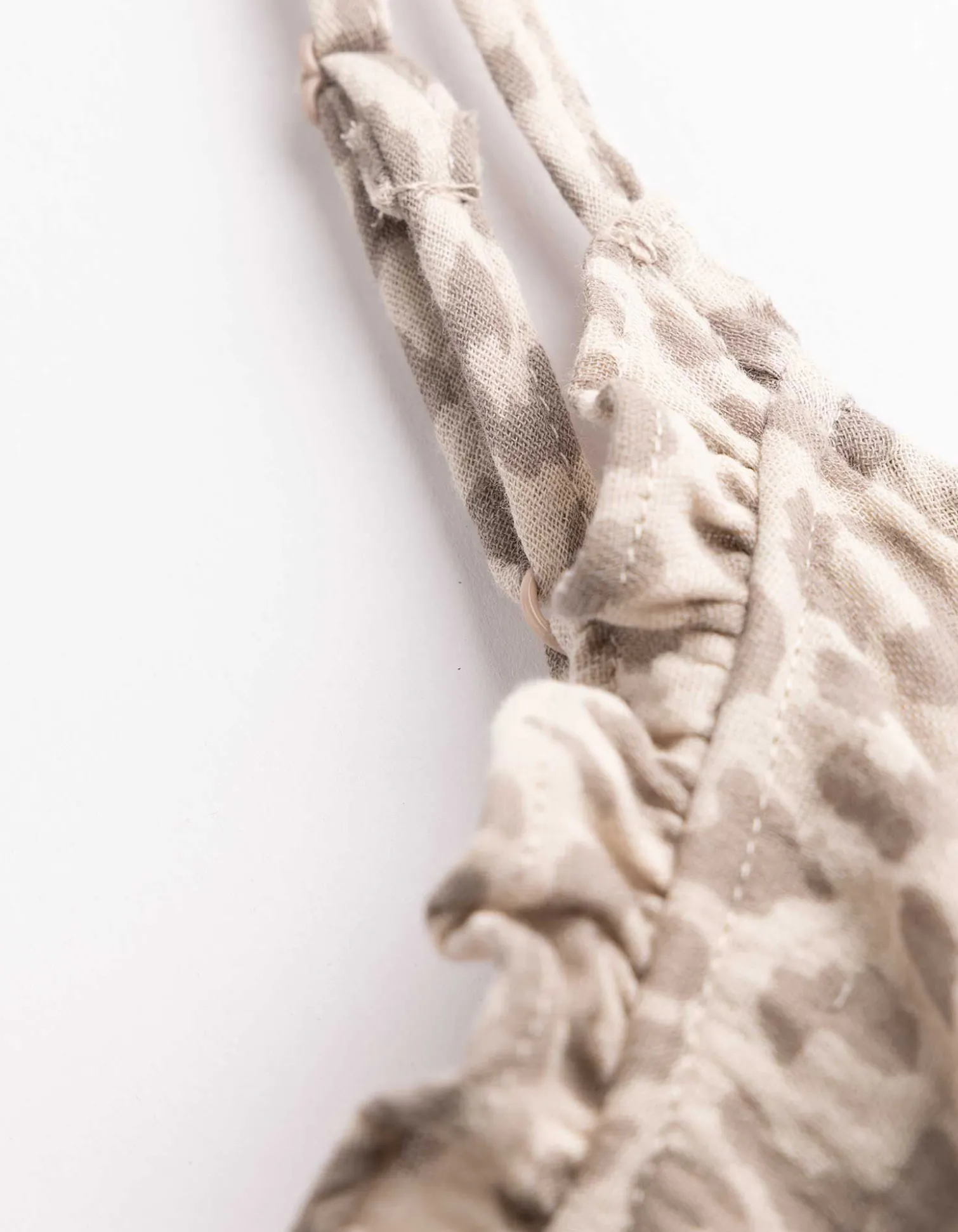 Blusentop - Allover-Print - beige