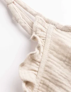 Blusentop - einfarbig - beige