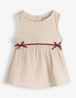 Blusentop - Musselin - Beige
