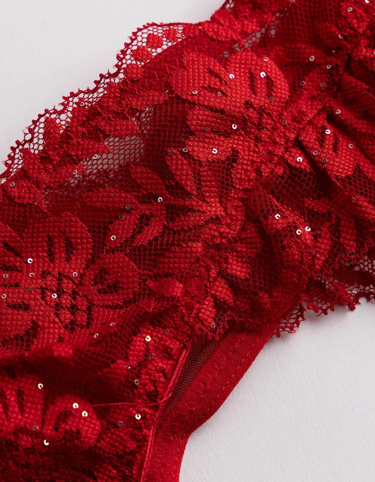 Brazilian - Paillettenbesatz - rot