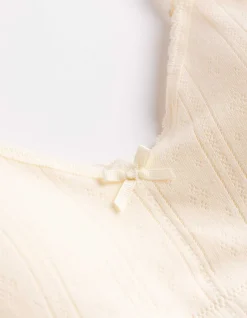 Bustier - Pointelle - hellgelb