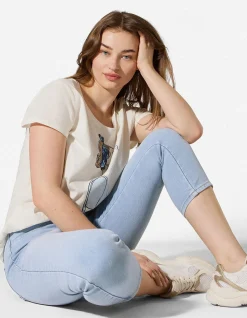 Caprihose - Skinny Fit - hellblau