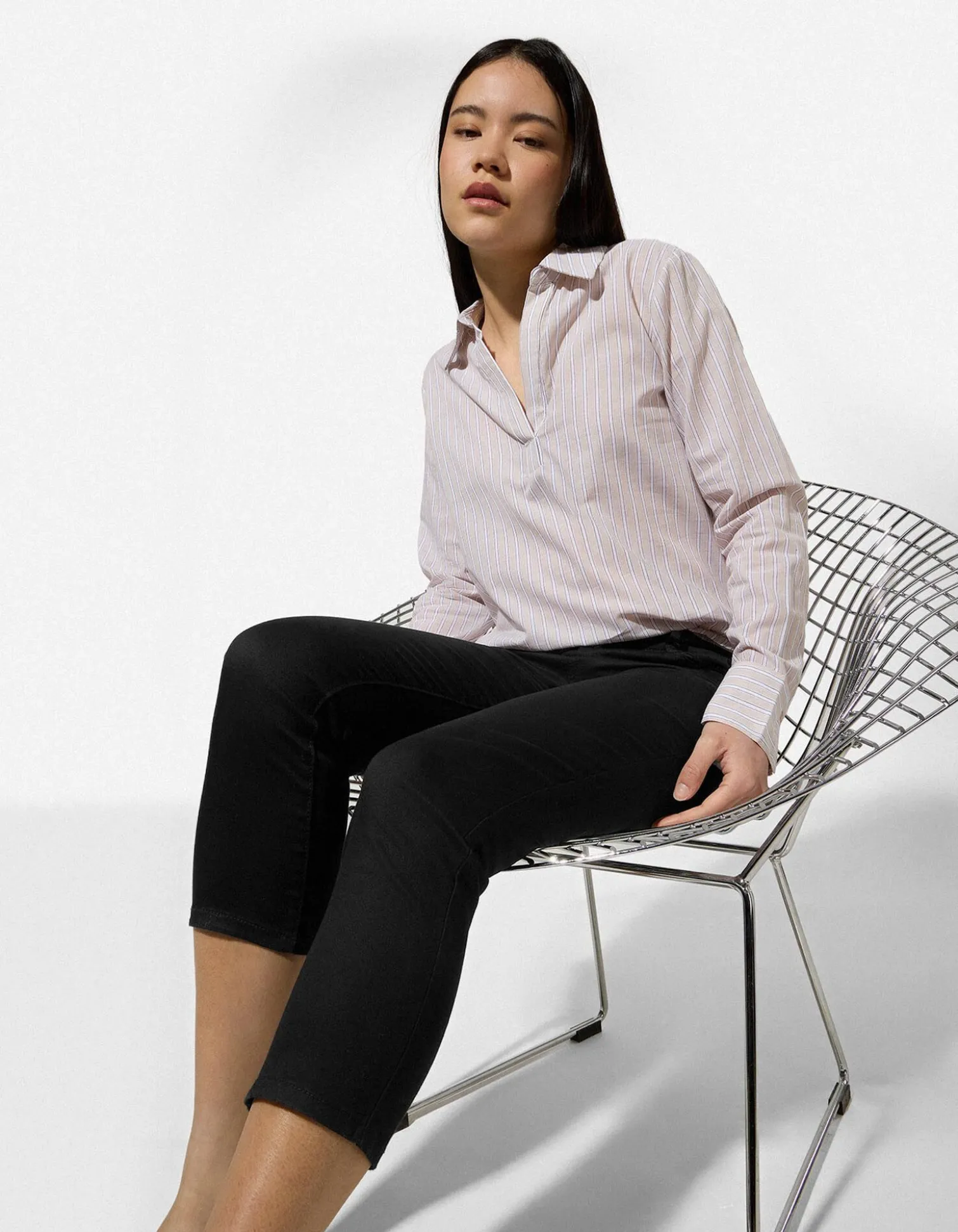 Caprihose - Twill - schwarz