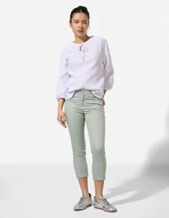 Caprihose - Twill - türkis