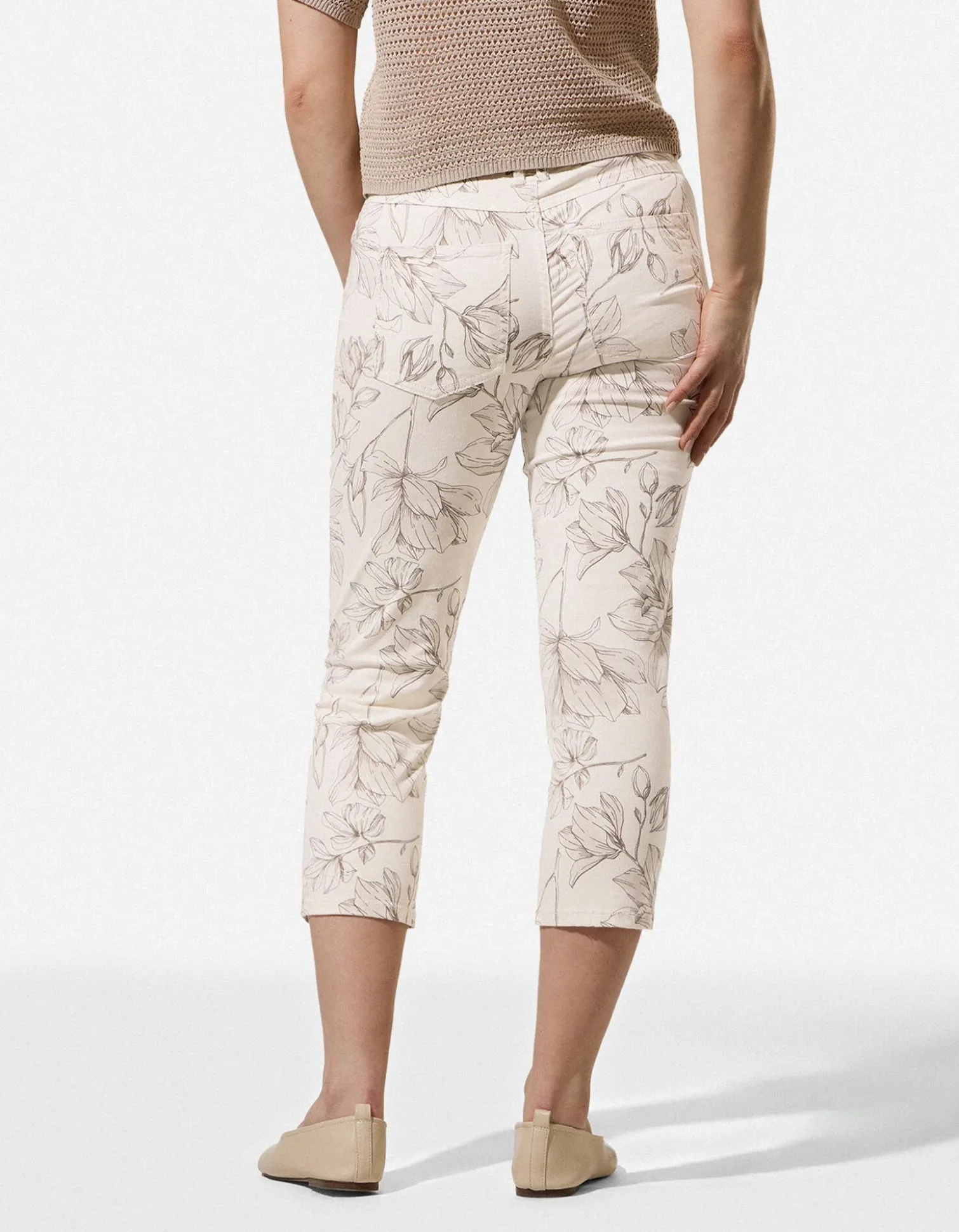 Caprihose - Twill - weiß