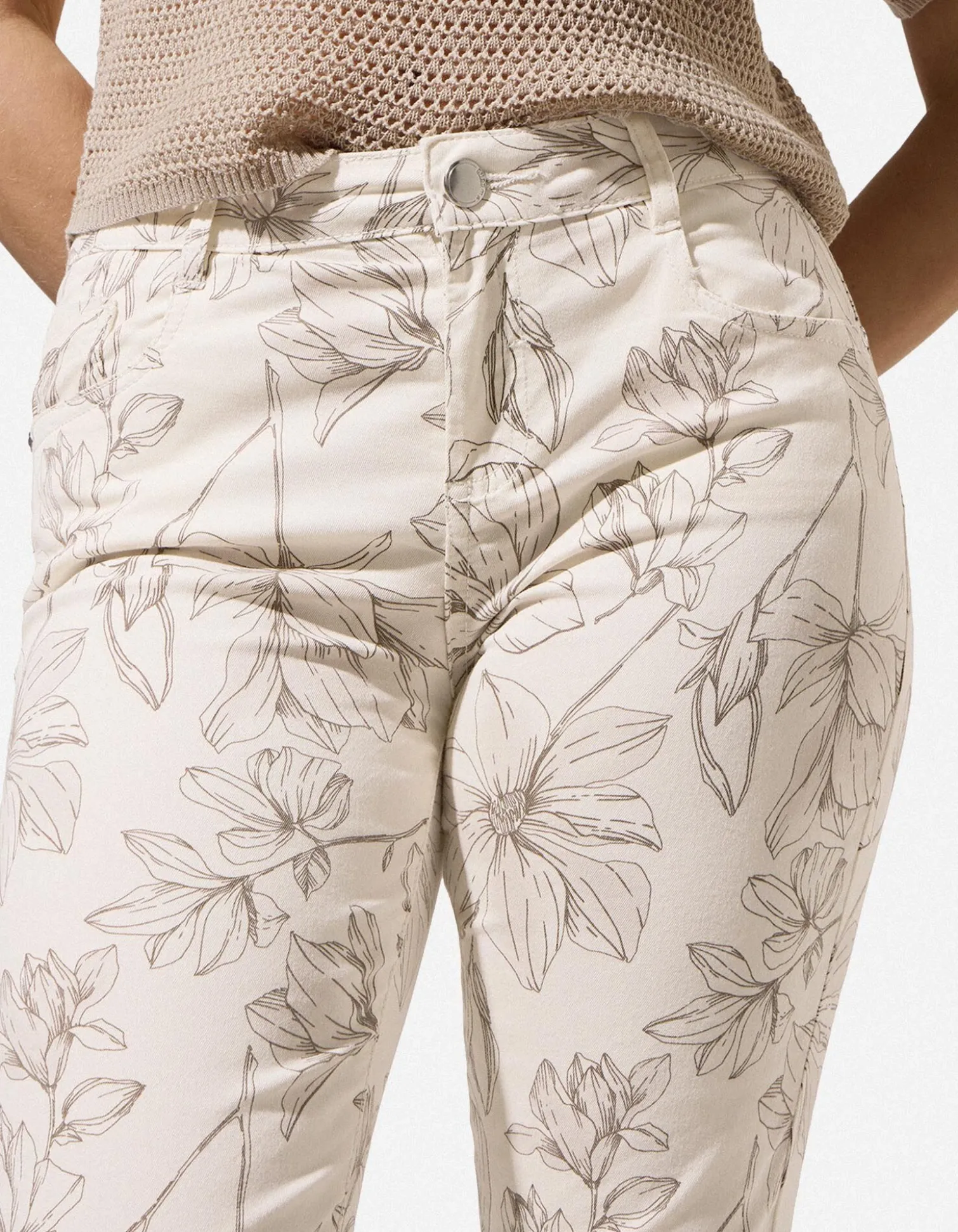 Caprihose - Twill - weiß