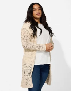 Cardigan - Lochspitze - beige