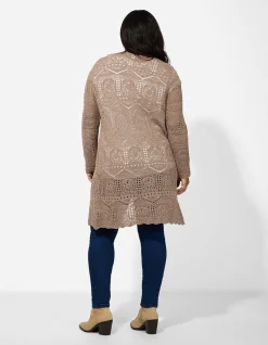 Cardigan - Lochspitze - beige