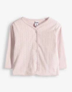 Cardigan - Pointelle - rosa
