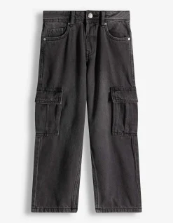 Cargohose - Aufgesetze Taschen - schwarz
