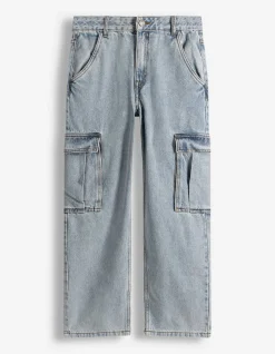 Cargohose - Baggy Fit - hellblau