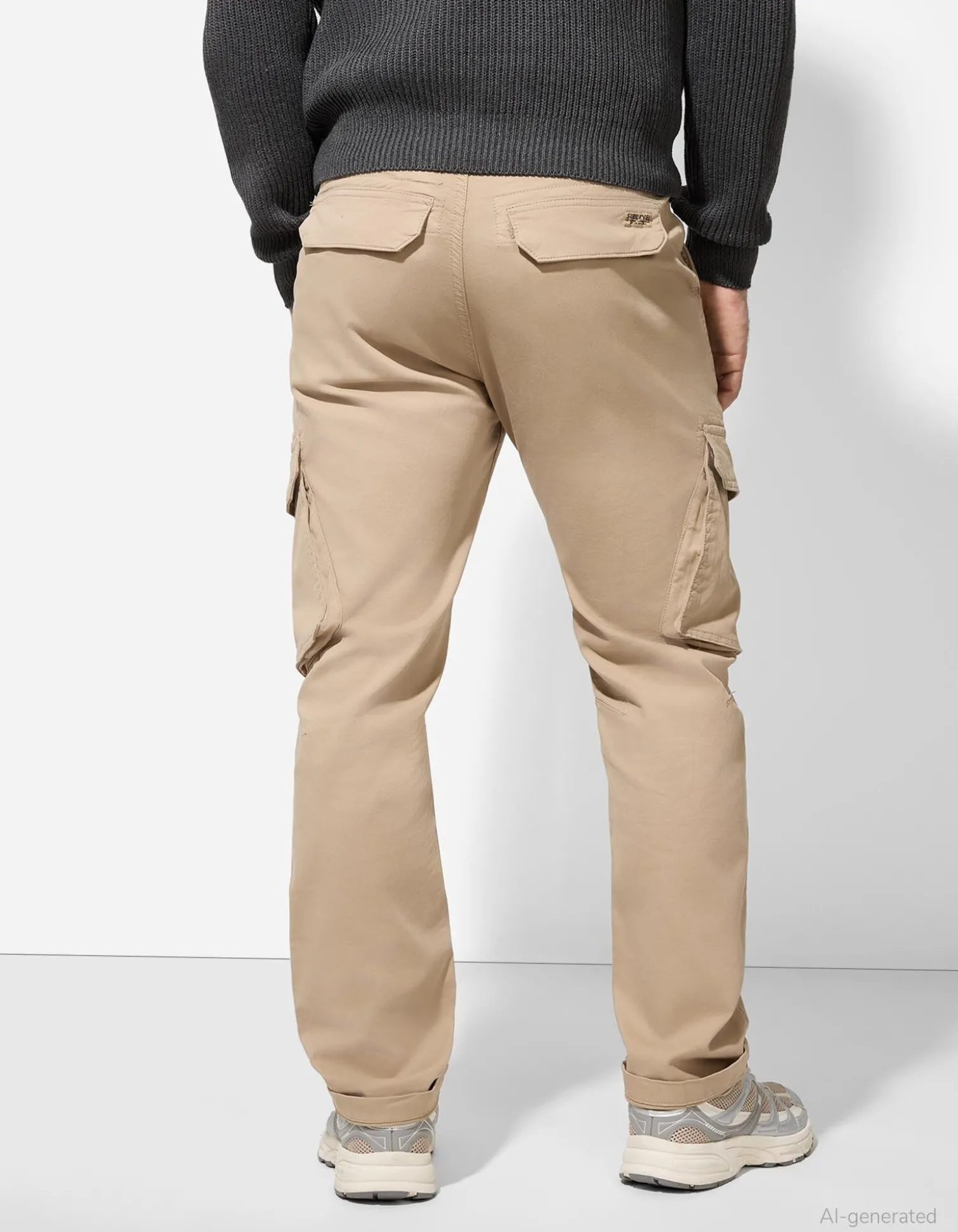Cargohose - Cargotaschen - beige