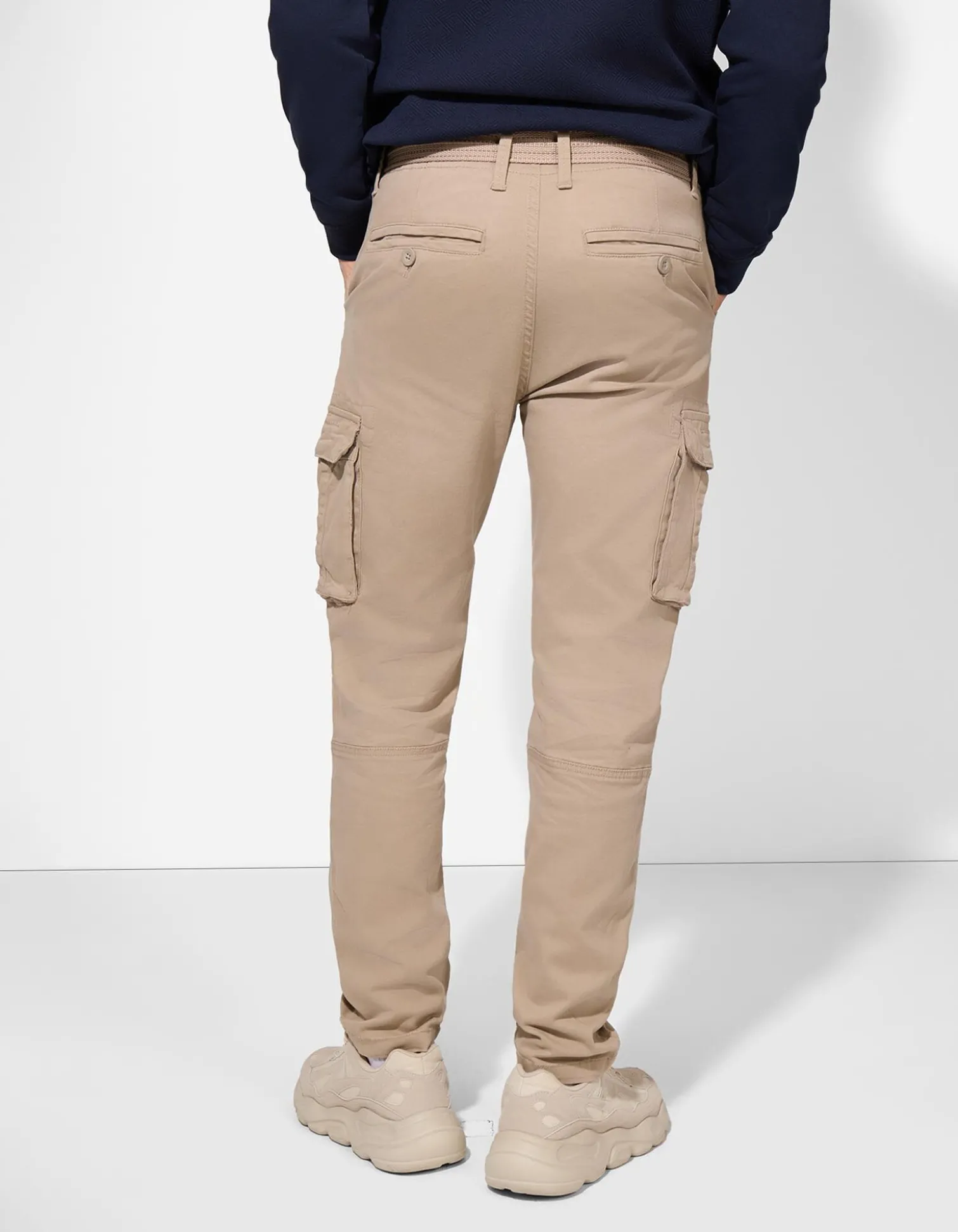 Cargohose - Gürtel - beige