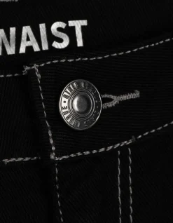 Cargohose - Kontrastnähte - schwarz