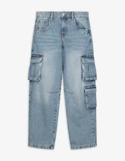 Cargohose - Loose Fit - blau