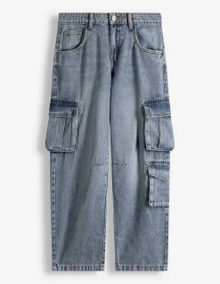 Cargohose - Loose Fit - blau