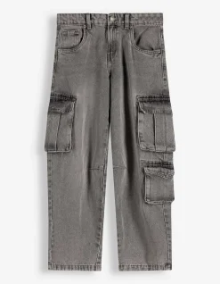 Cargohose - Loose Fit - grau