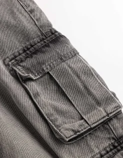 Cargohose - Loose Fit - grau