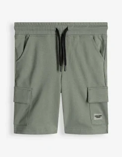 Cargoshorts - Aufgesetze Taschen - dunkelgrün