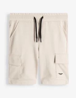Cargoshorts - Aufgesetze Taschen - beige