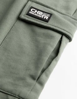Cargoshorts - Sweat - dunkelgrün