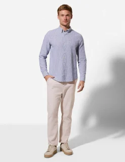 Chinohose - Leinen-Mix - beige