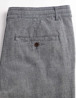 Chinohose - Leinen-Mix - dunkelblau