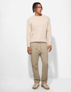 Chinohose - Leinen-Optik - beige