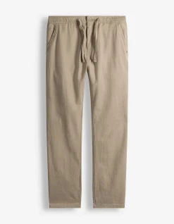 Chinohose - Leinen-Optik - beige
