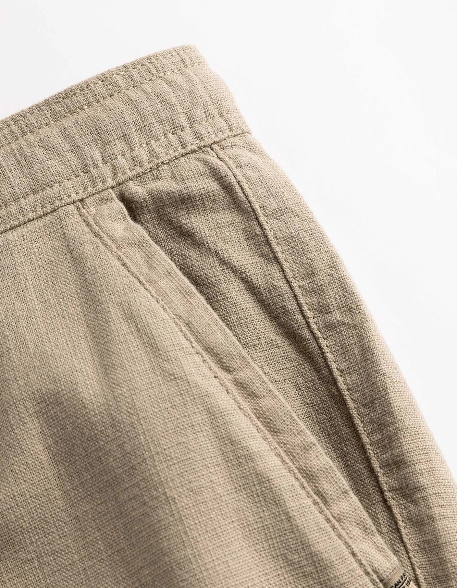 Chinohose - Leinen-Optik - beige