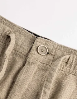 Chinohose - Leinen-Optik - beige