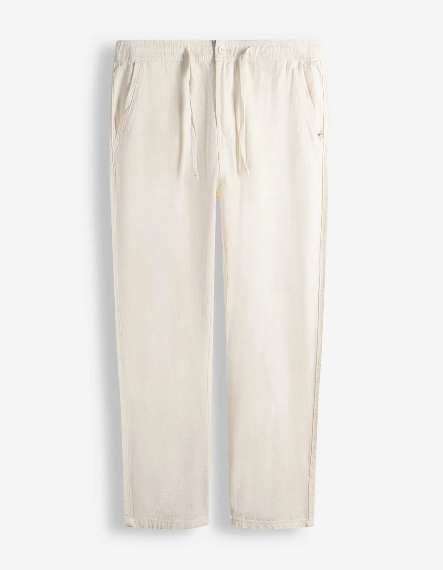 Chinohose - Leinen-Optik - weiß