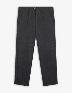 Chinohose - Woll-Optik - dunkelgrau