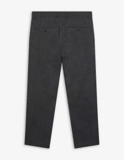 Chinohose - Woll-Optik - dunkelgrau