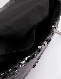 Clutch - Paillettenbesatz - schwarz