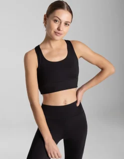 Cropped Top - Atmungsaktiv - schwarz