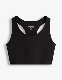 Cropped Top - Atmungsaktiv - schwarz