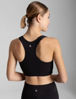 Cropped Top - Atmungsaktiv - schwarz