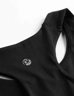 Cropped Top - Atmungsaktiv - schwarz
