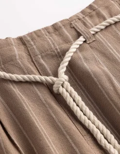 Culotte - Leinen-Optik - braun