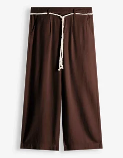 Culotte - Leinen-Optik - dunkelbraun