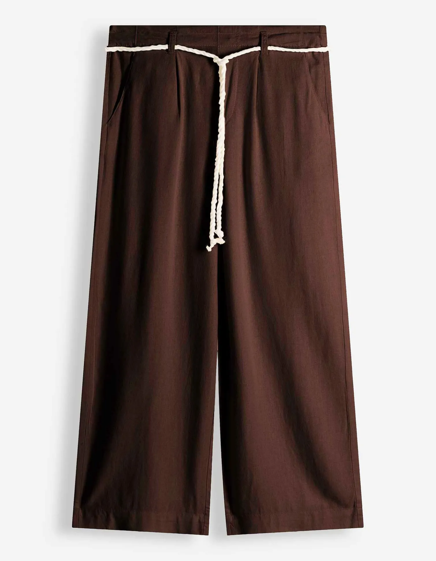 Culotte - Leinen-Optik - dunkelbraun