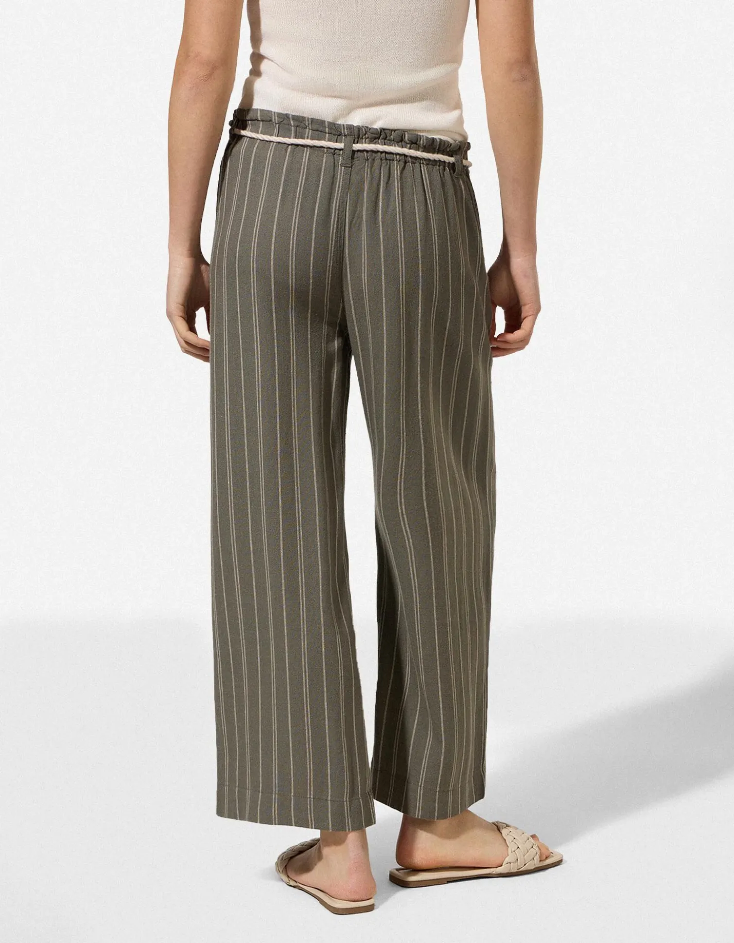 Culotte - Leinen-Optik - grün