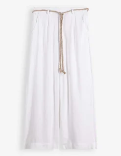 Culotte - Leinen-Optik - weiß